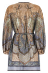 wanderlust patterned silk minidress