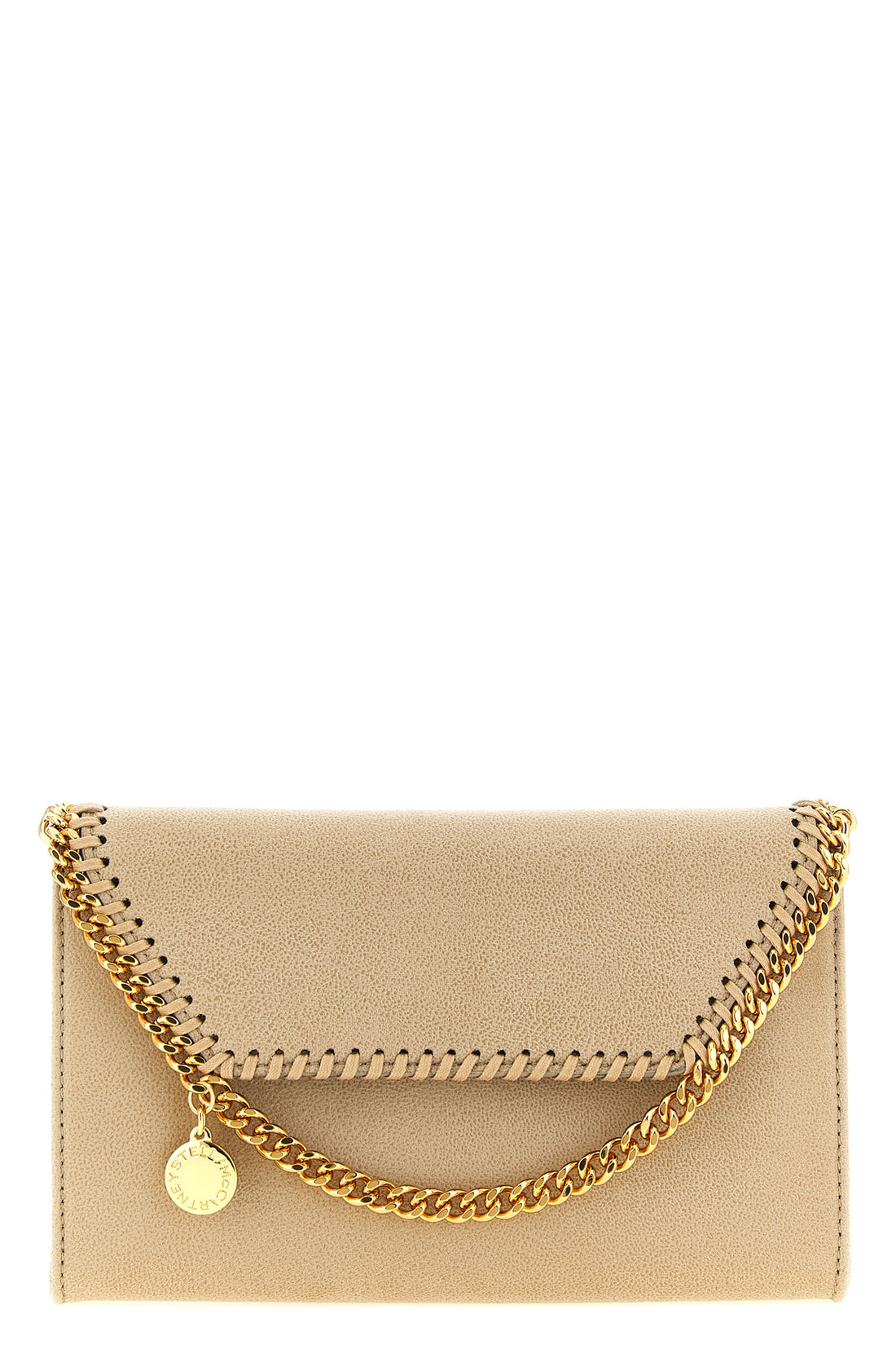 STELLA MCCARTNEY OS shaggy deer vegan fabric wallet on chain
