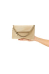 chain wallet in shaggy deer vegan fabric