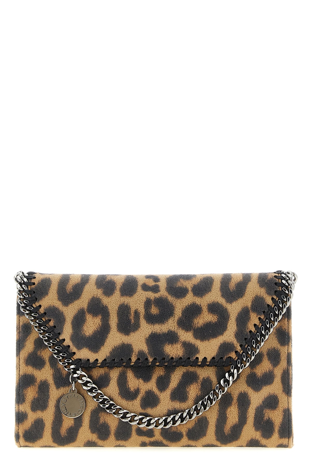 the stella mccartney falabella clutch bag stands out for its compact rectangul