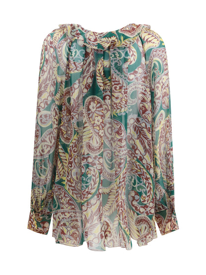 ETRO 40 silk crepon shirt