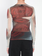 JEAN PAUL GAULTIER M blurry roses top 