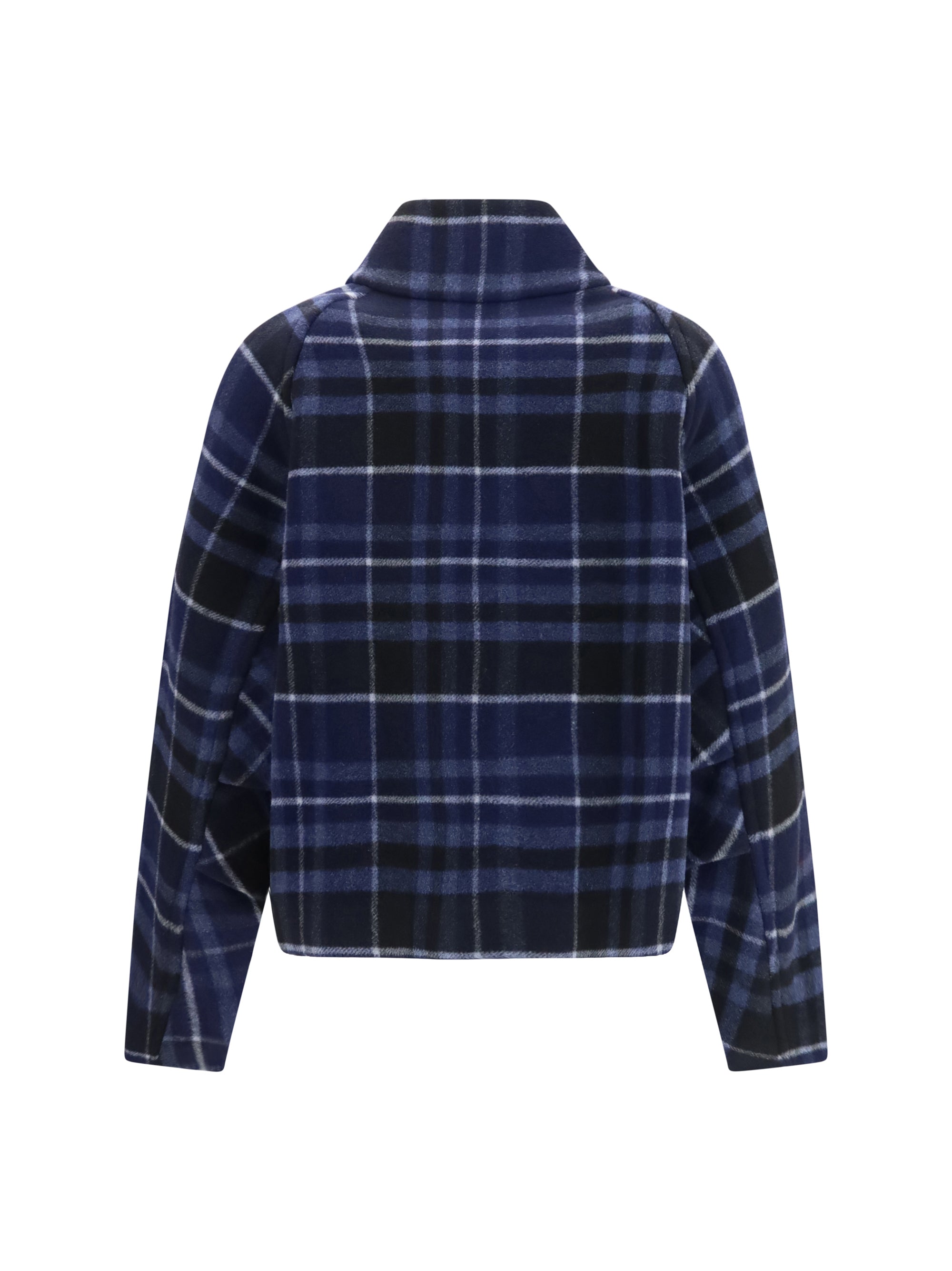 campanula check double-cloth caban
