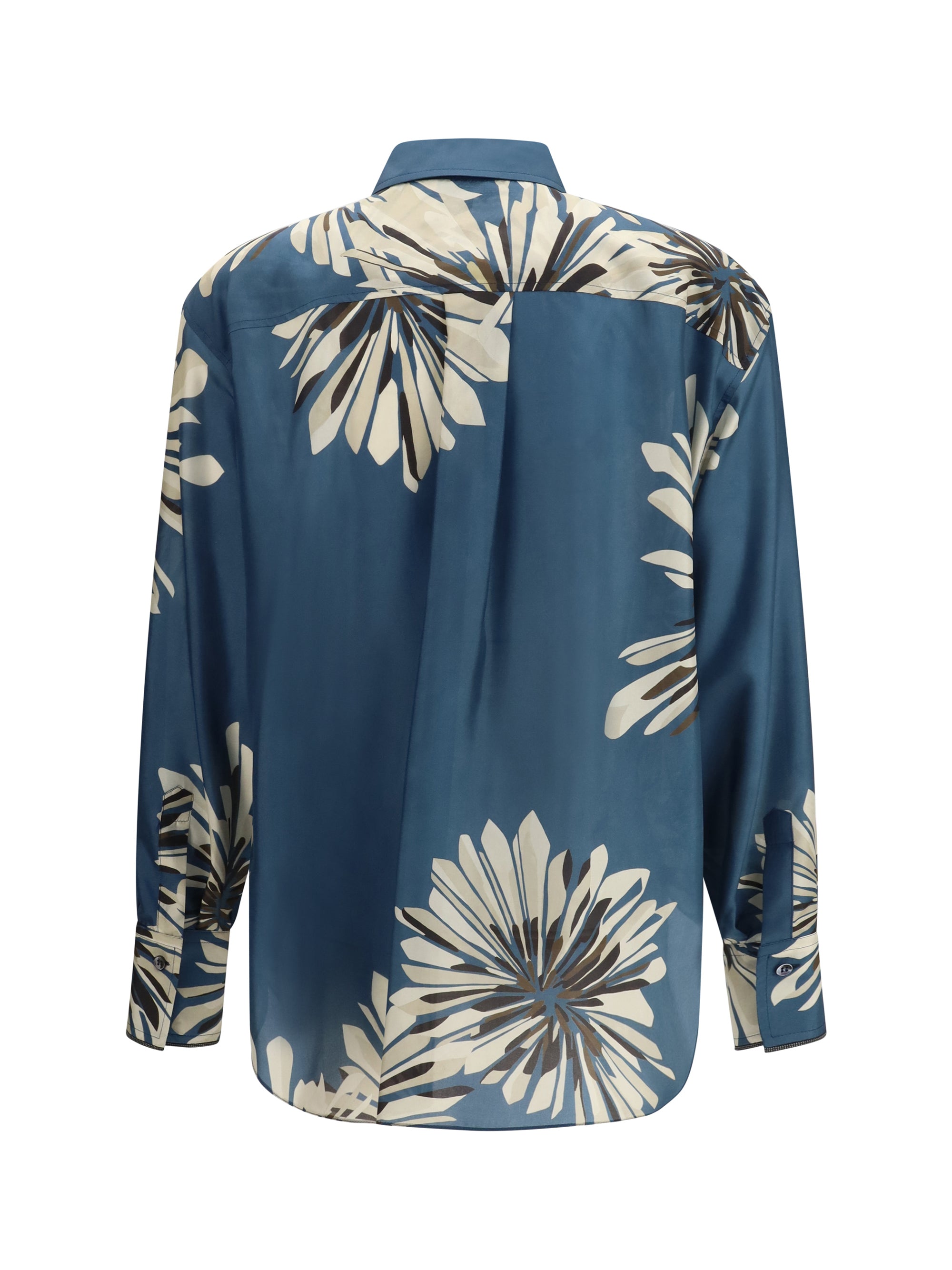 floral silk shirt