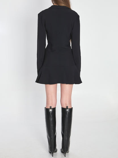 THE ATTICO 40 black mini dress