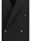 double-breasted wool twill blazer