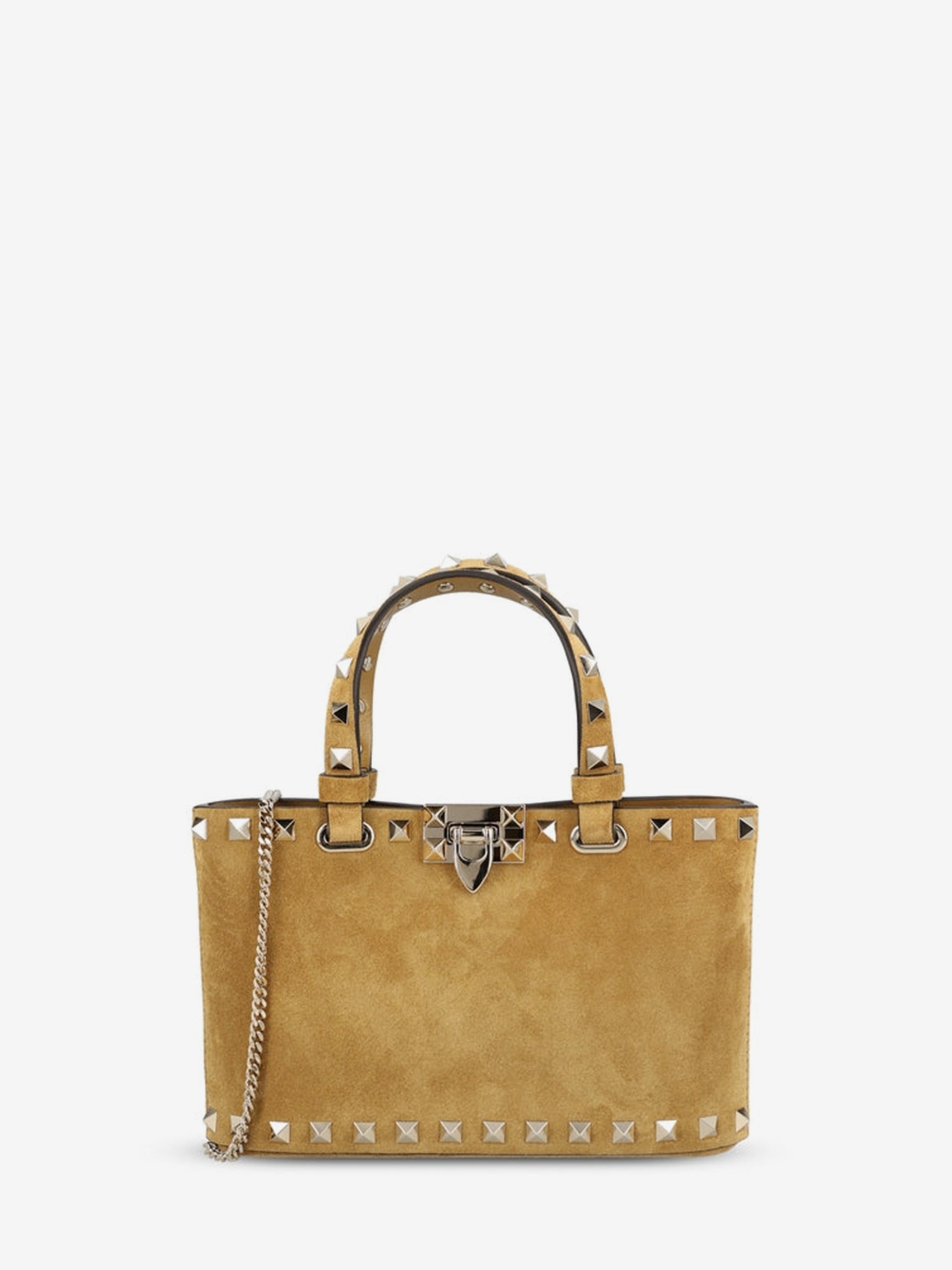 rockstud mini suede shopping bag