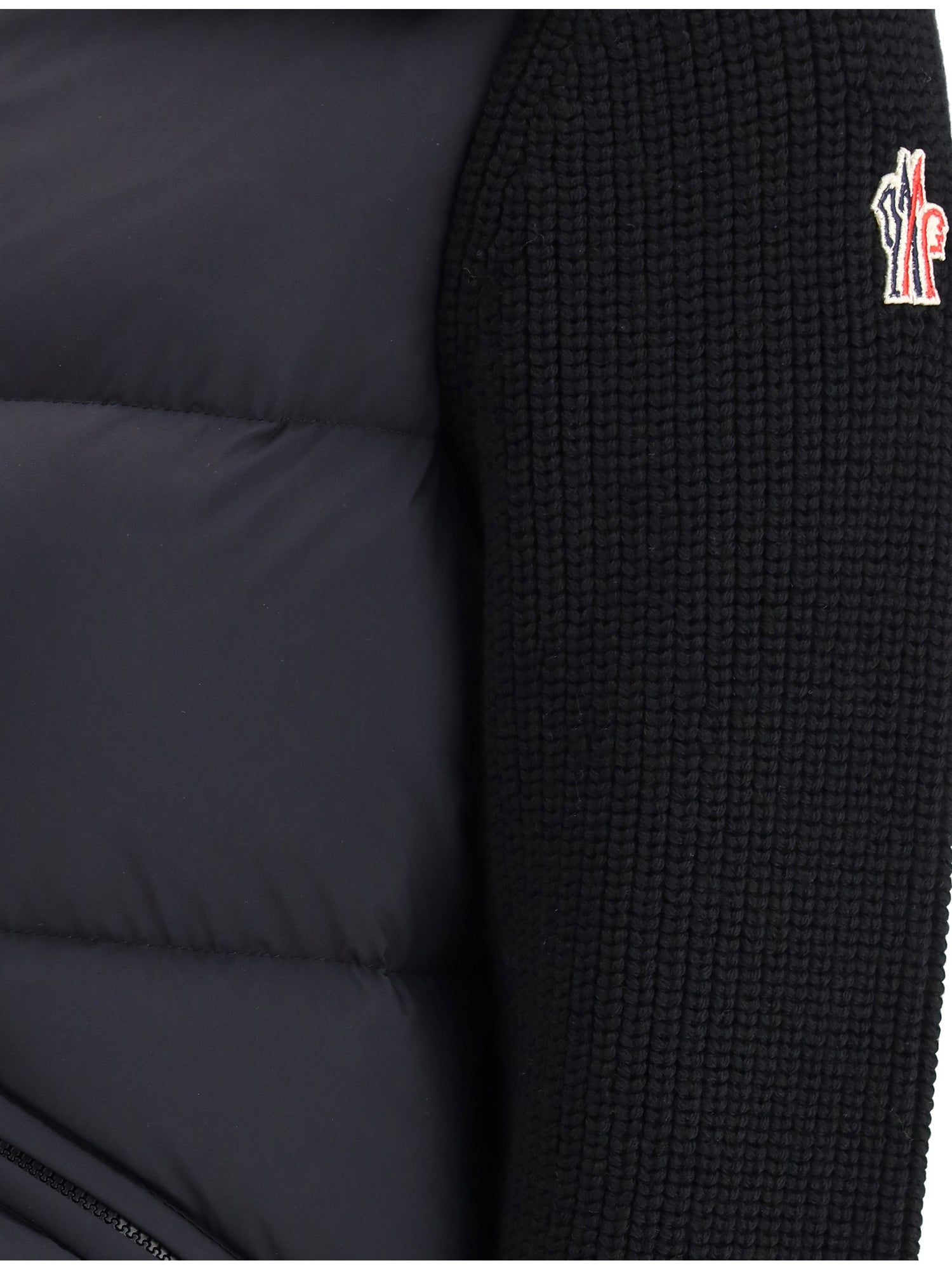 MONCLER GRENOBLE M padded wool zip-up cardigan