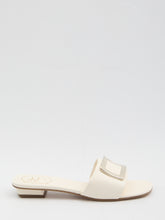 ROGER VIVIER 36 rv padded leather slides