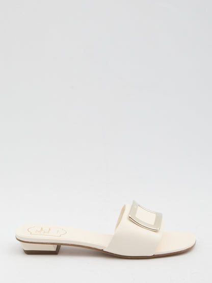 ROGER VIVIER 36 rv padded leather slides