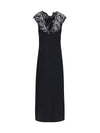 silk dress with lace