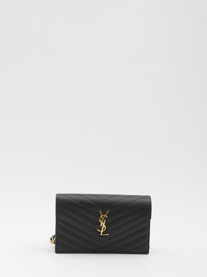 SAINT LAURENT OS envelope clutch with chain