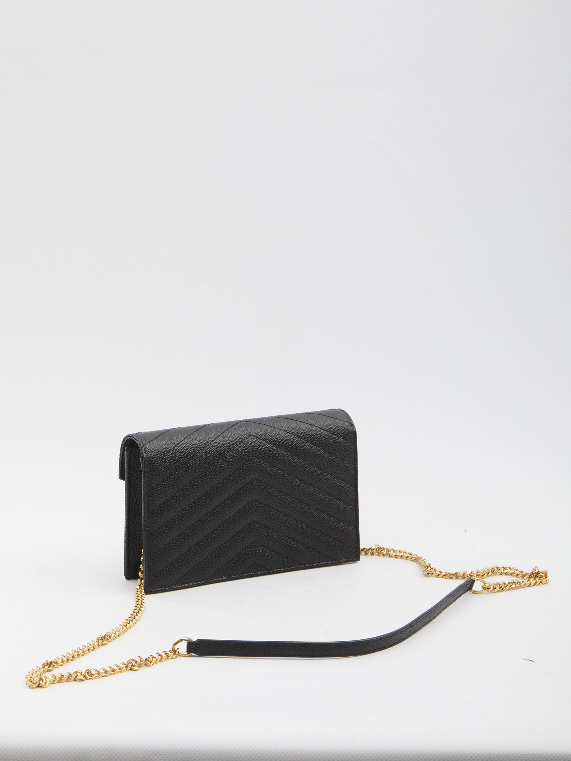 SAINT LAURENT OS envelope clutch with chain