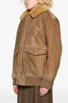 sheepskin bomber jacket