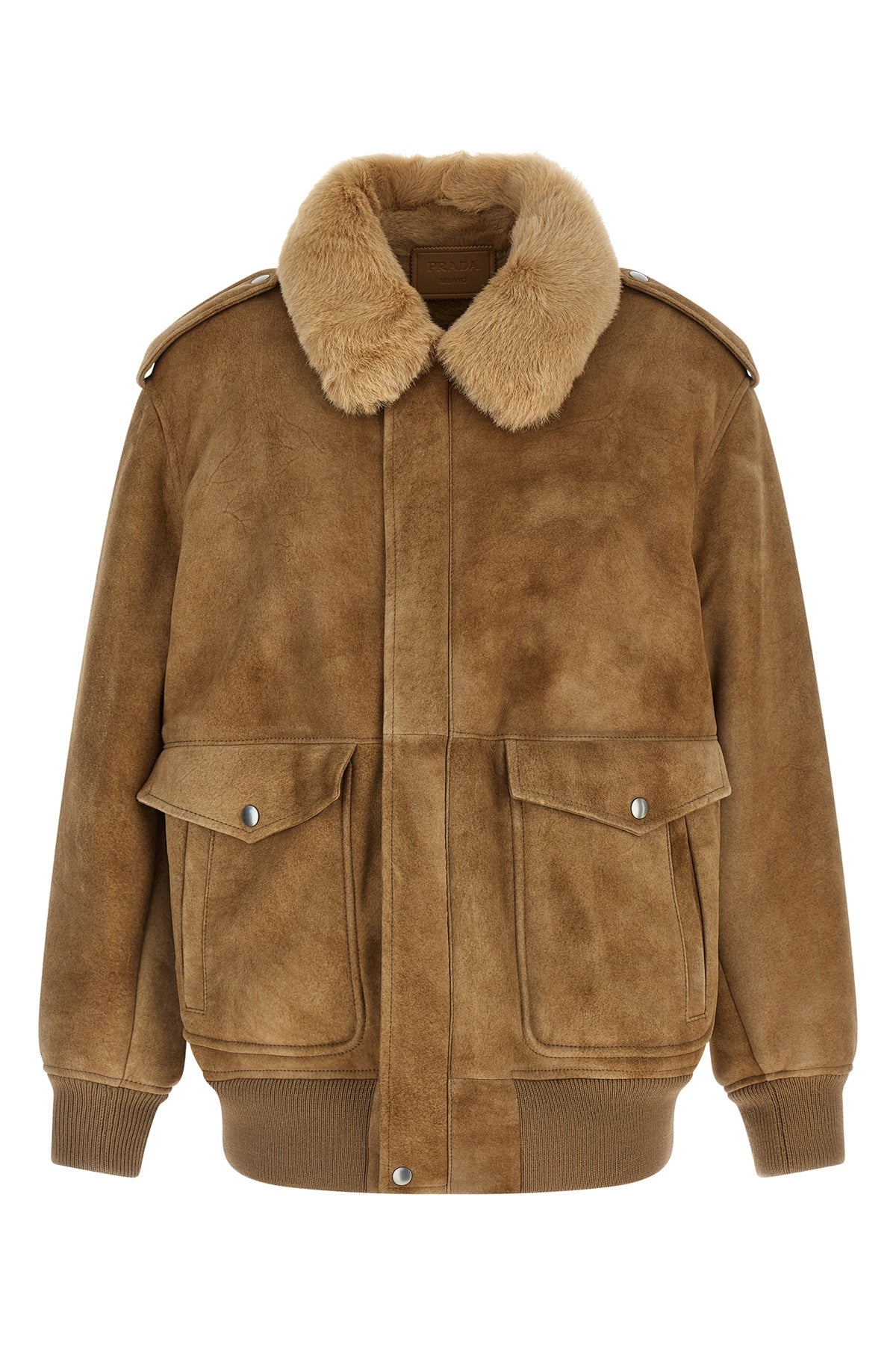 sheepskin bomber jacket