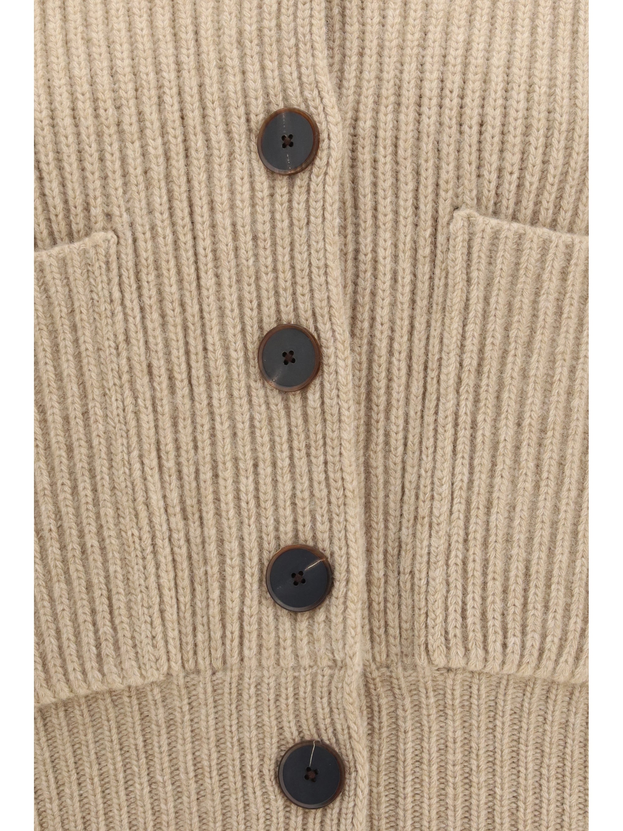 ribbed wool cropped cardigan