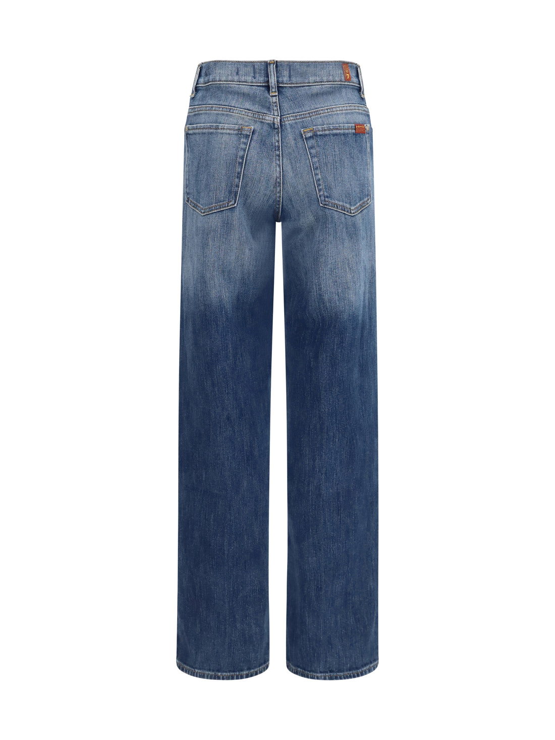 7FOR 27 straight-leg vintage wash jeans