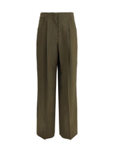 FENDI 38 wide-leg trousers in wool and mohair 