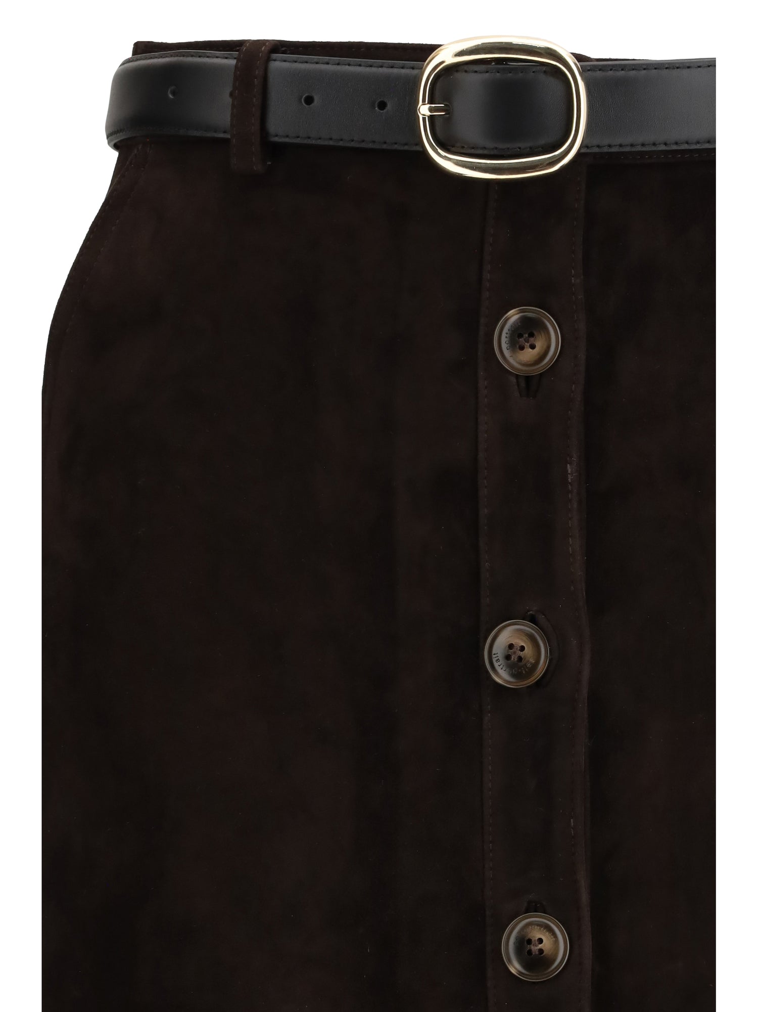 SELF-PORTRAIT 8 suede midi skirt