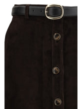 SELF-PORTRAIT 8 suede midi skirt