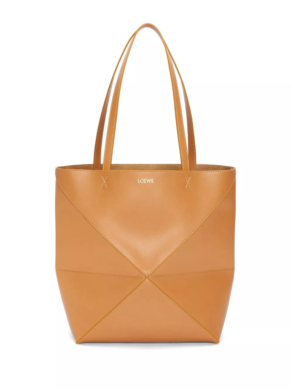 Loewe Medium Puzzle Fold Tote In Shiny Calfskin