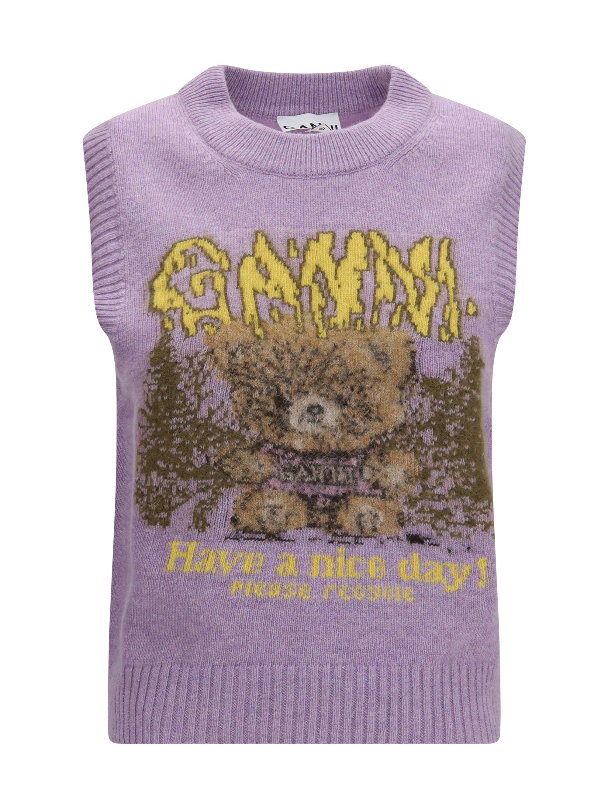 teddy alpaca and wool-blend vest