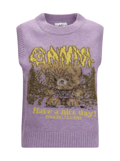 teddy alpaca and wool-blend vest