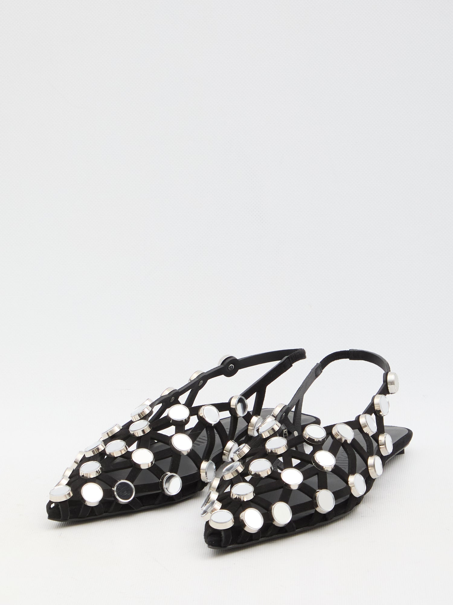 THE ATTICO 39 grid ballerina