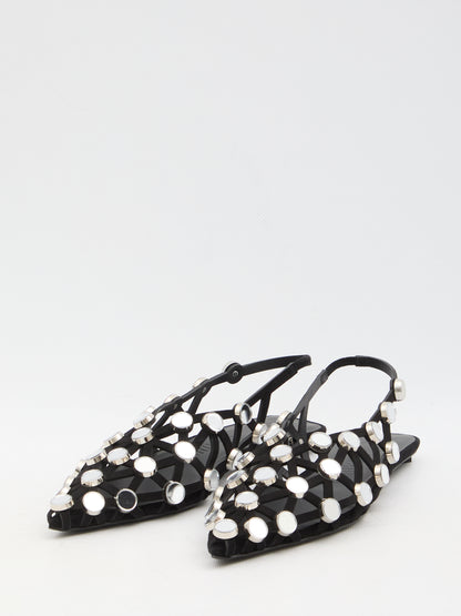 THE ATTICO 39 grid ballerina