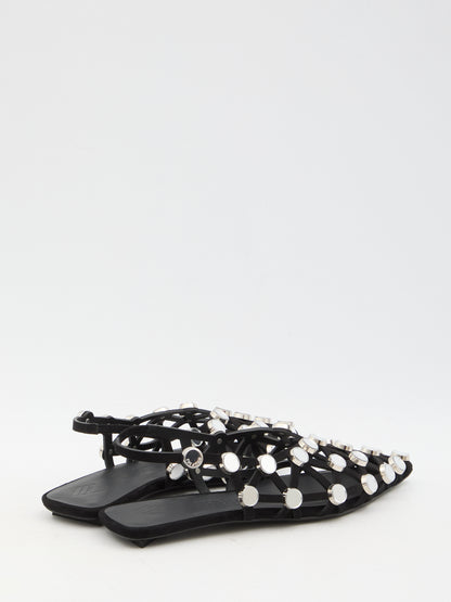 THE ATTICO 39 grid ballerina