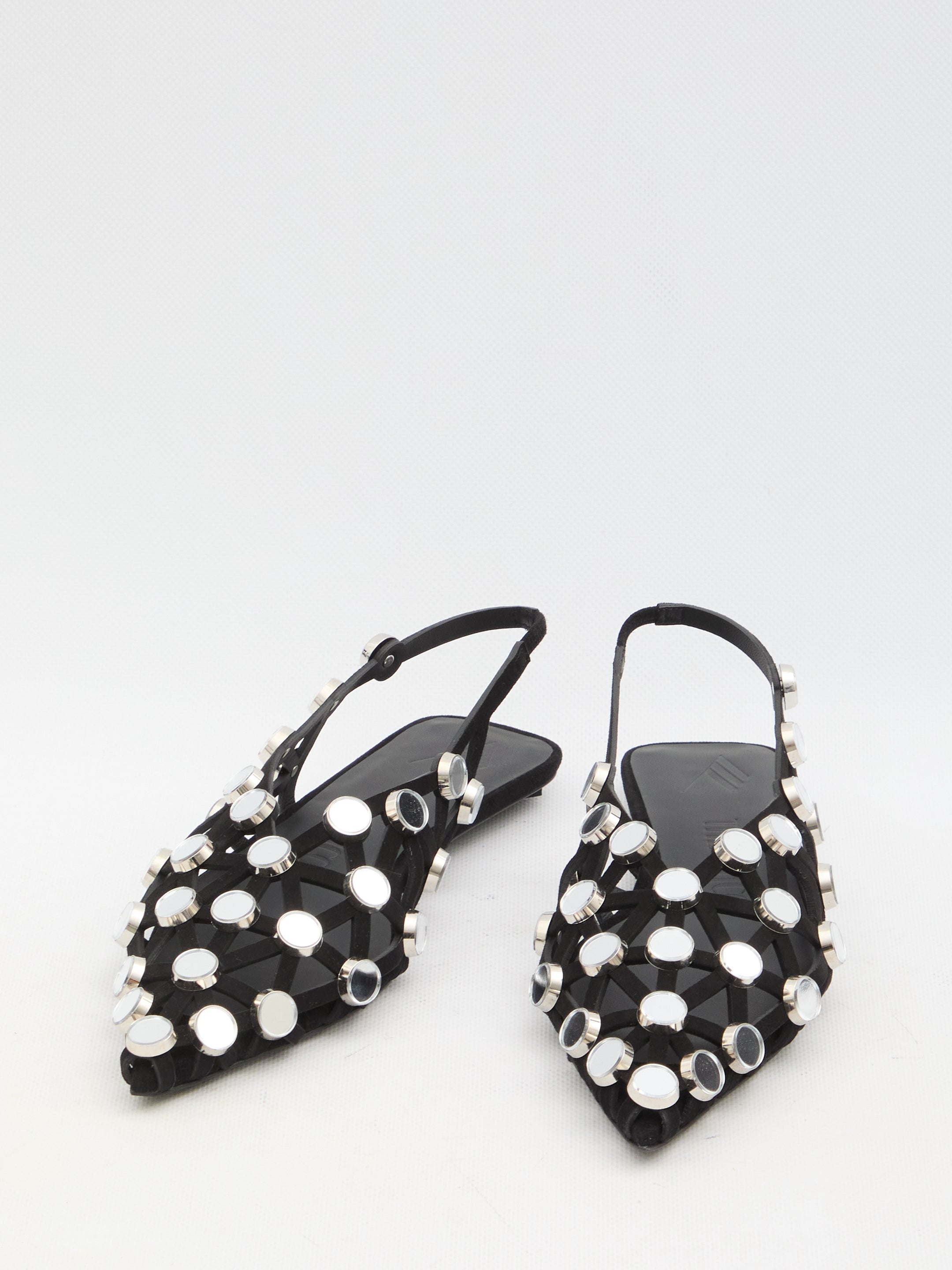 THE ATTICO 39 grid ballerina