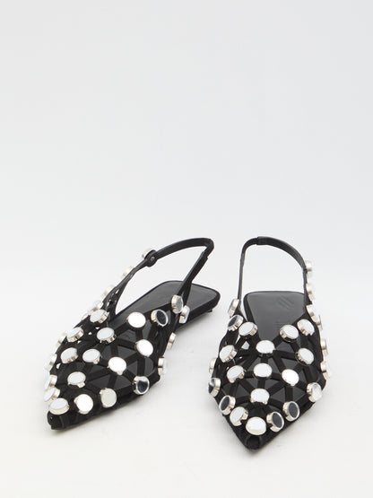 THE ATTICO 39 grid ballerina