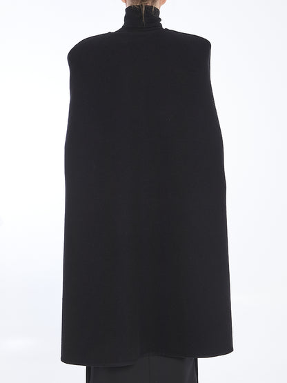 VALENTINO GARAVANI 40 fluffy cashmere blend cape