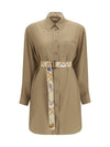 silk crêpe de chine shirt dress