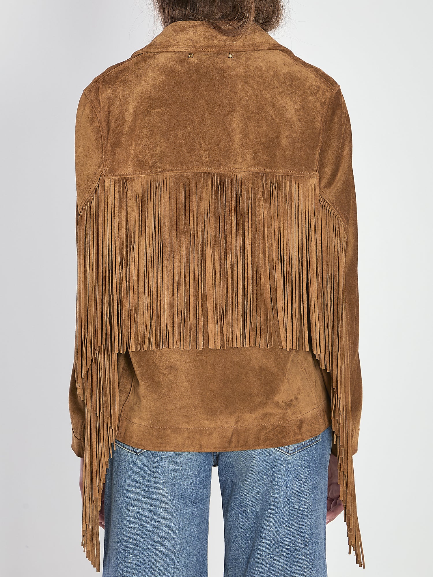 GOLDEN GOOSE 40 suede jacket with fringe 