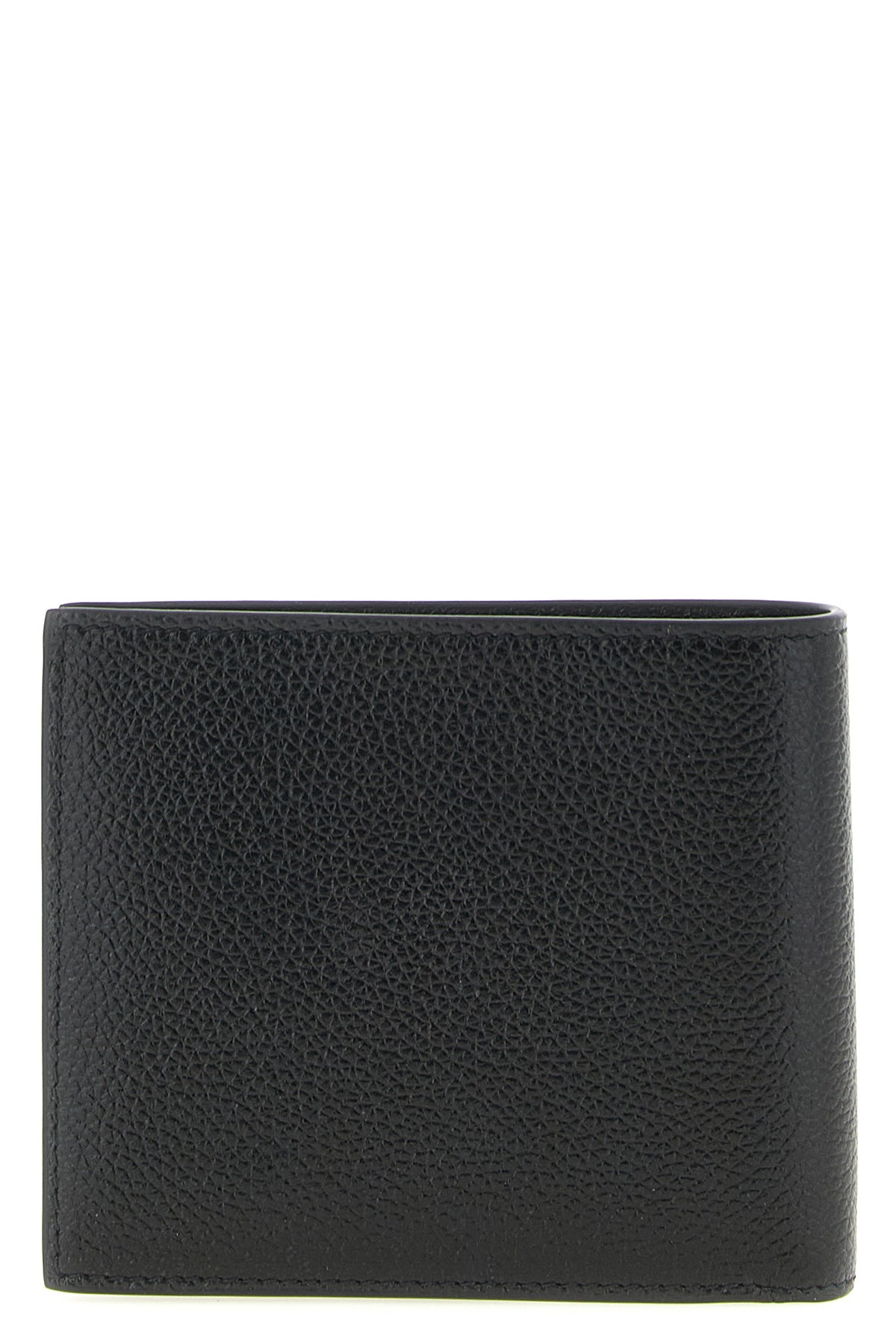 cash square black leather wallet