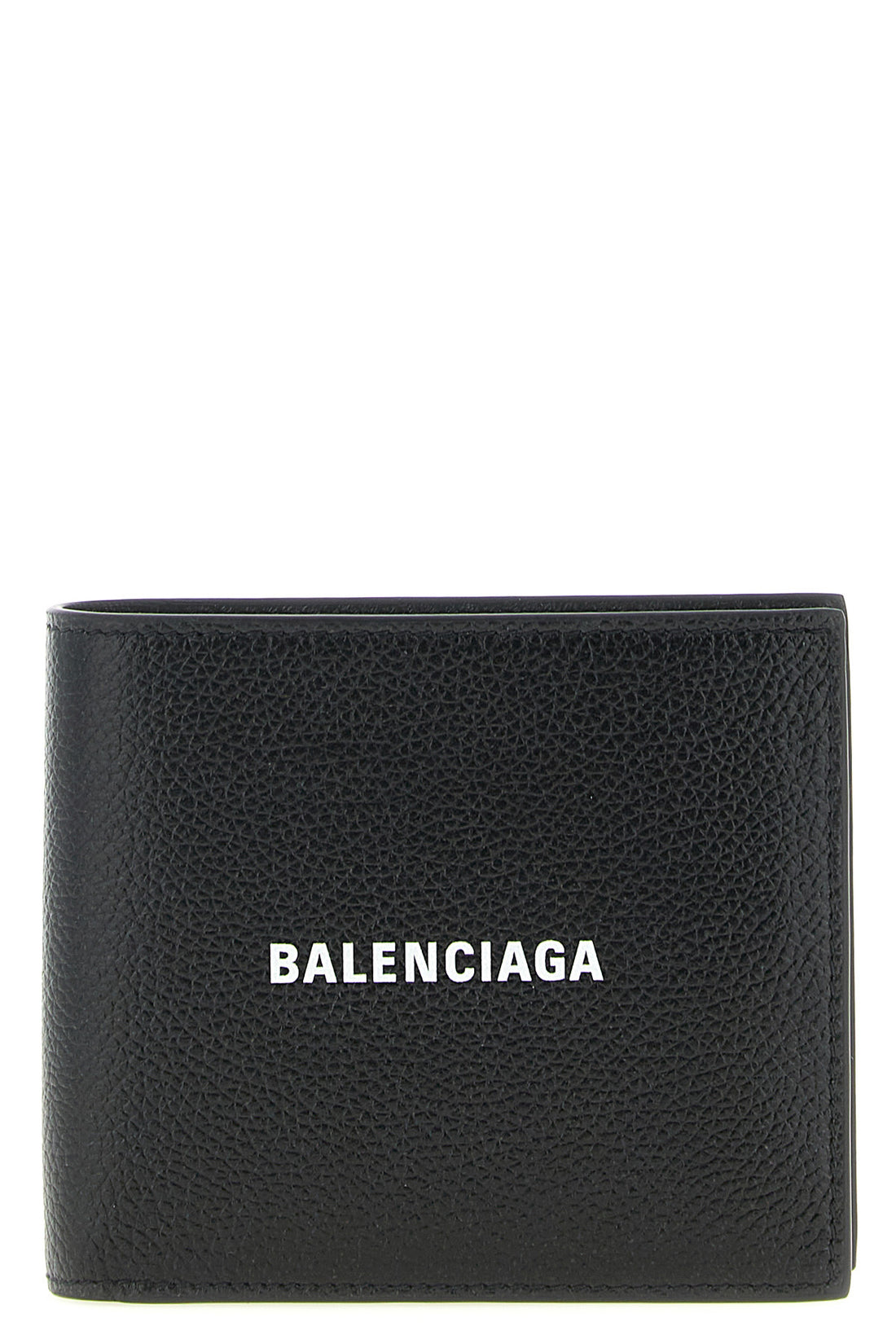 BALENCIAGA OS cash square black leather wallet