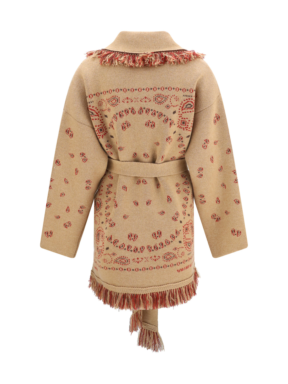 ALAIA M icon jacquard cardigan with belt