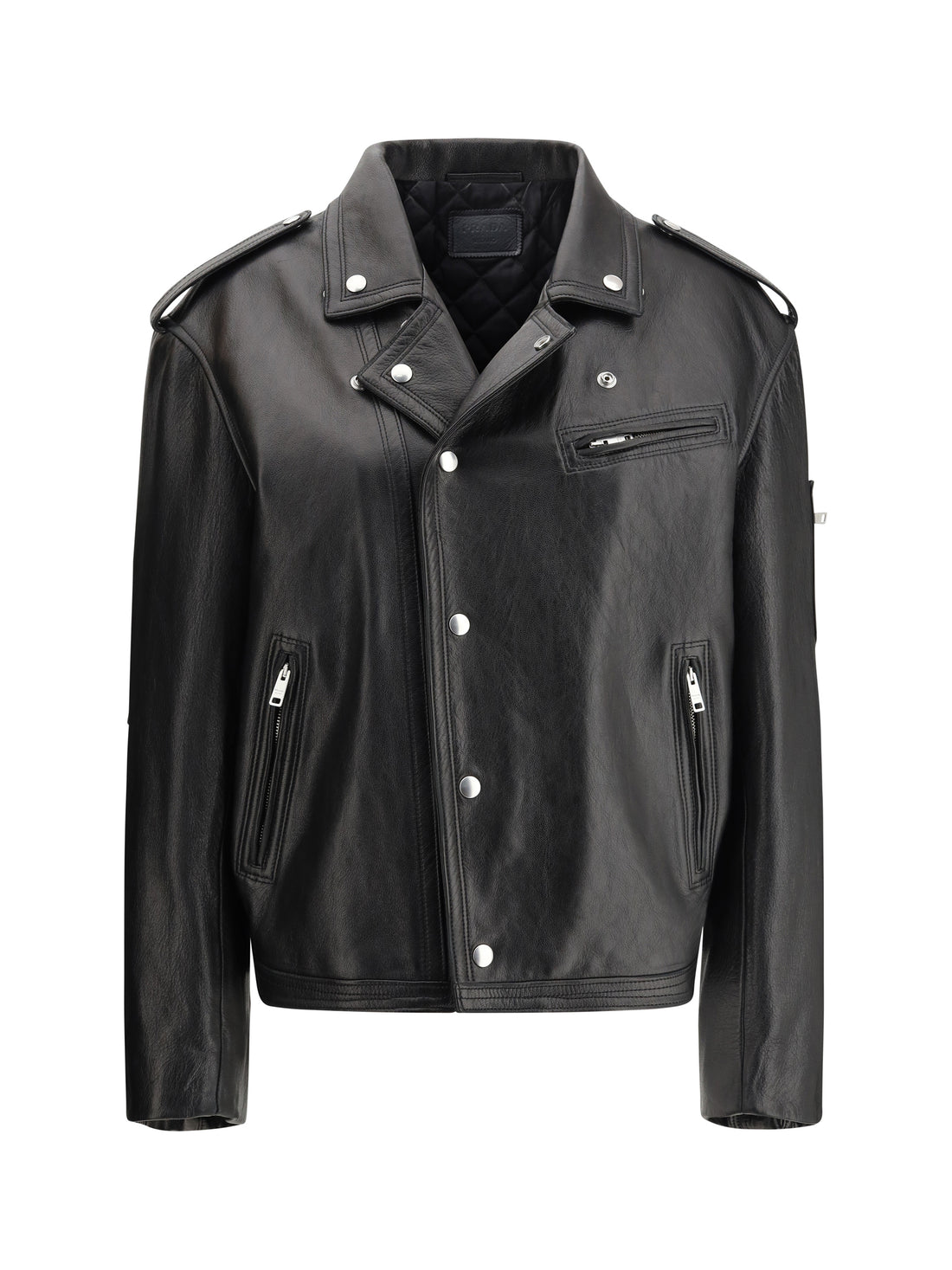 PRADA 40 biker leather jacket