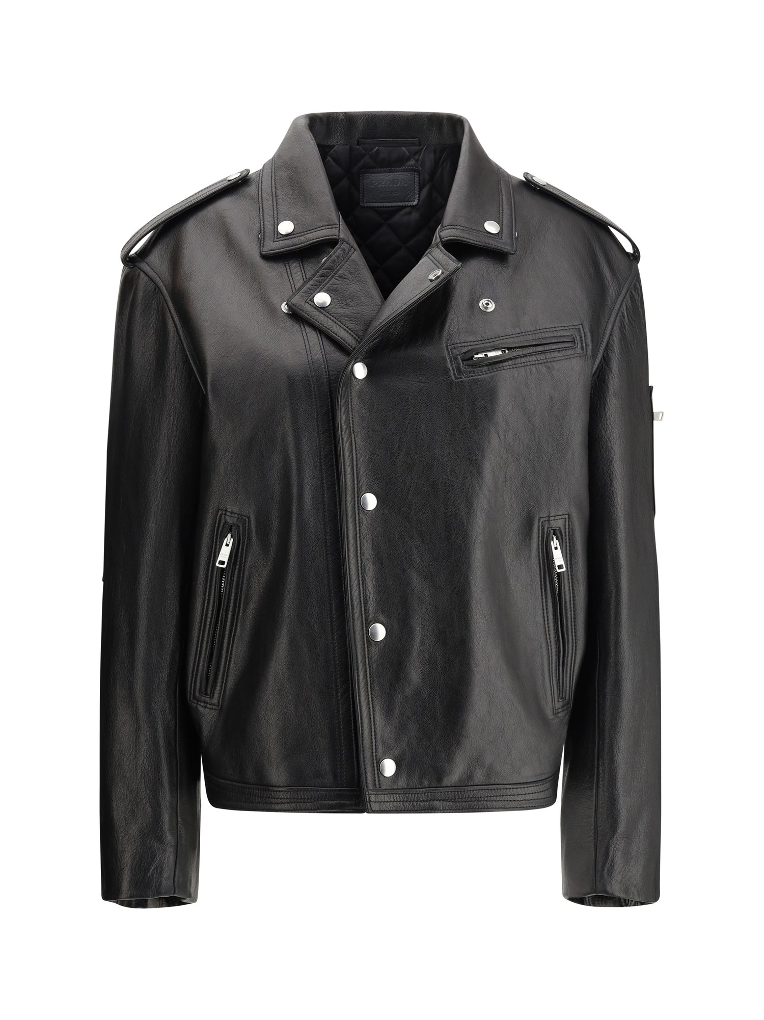 PRADA 40 biker leather jacket