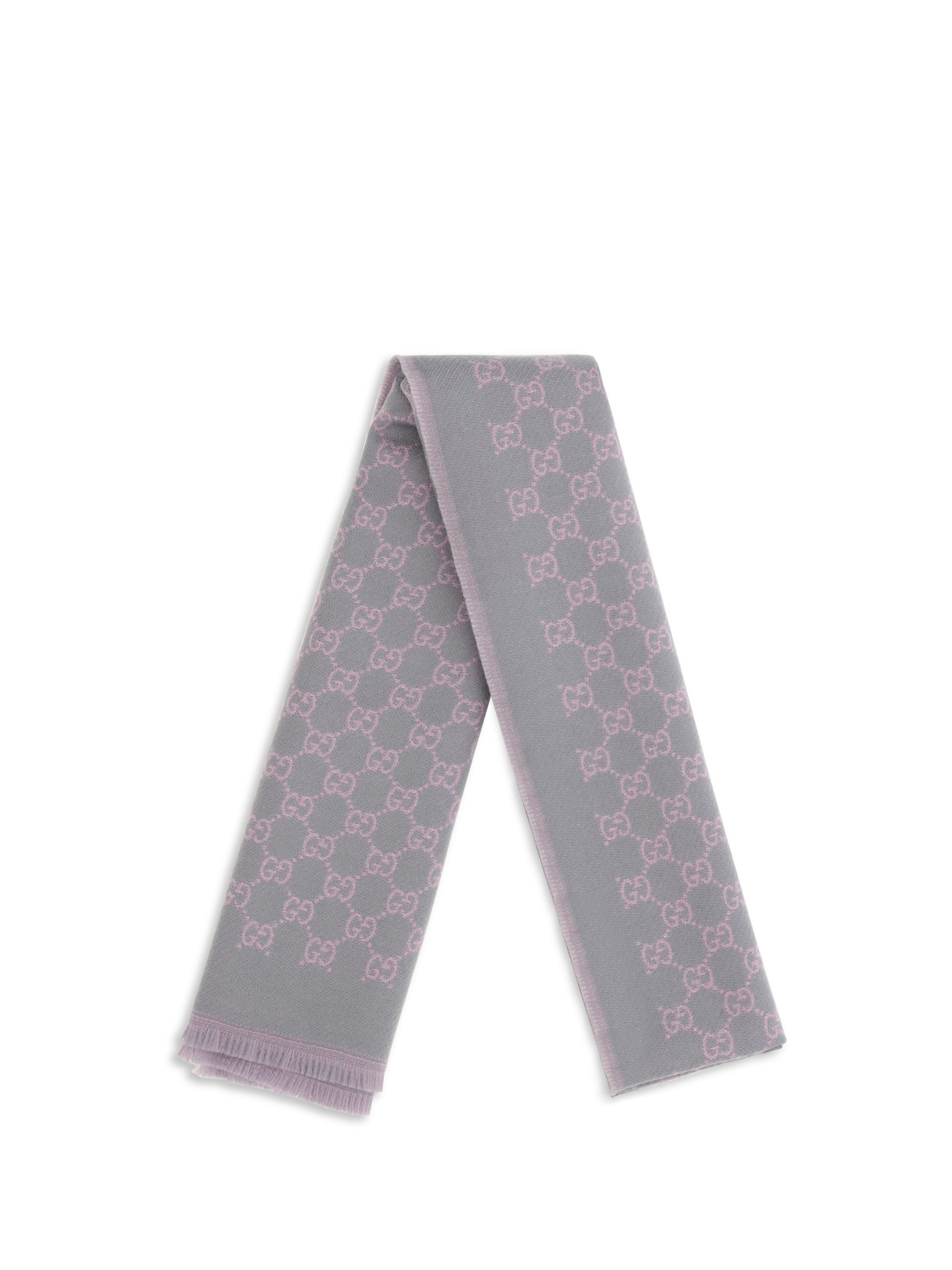 miss stenny gg monogram wool scarf