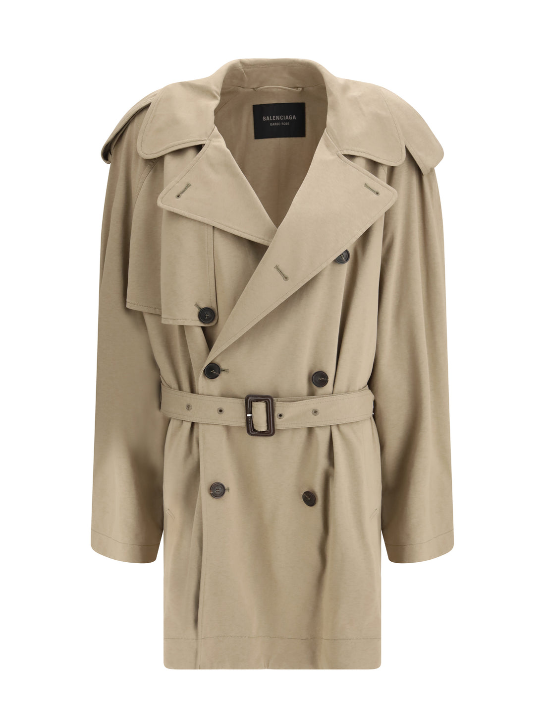 BALENCIAGA M belted double-breasted trench coat