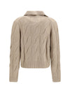 cashmere and silk sweater with buttons