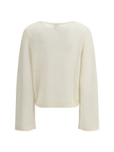 ALLUDE M perforated boatneck jumper