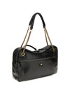 large dolce textured leather shoulder bag