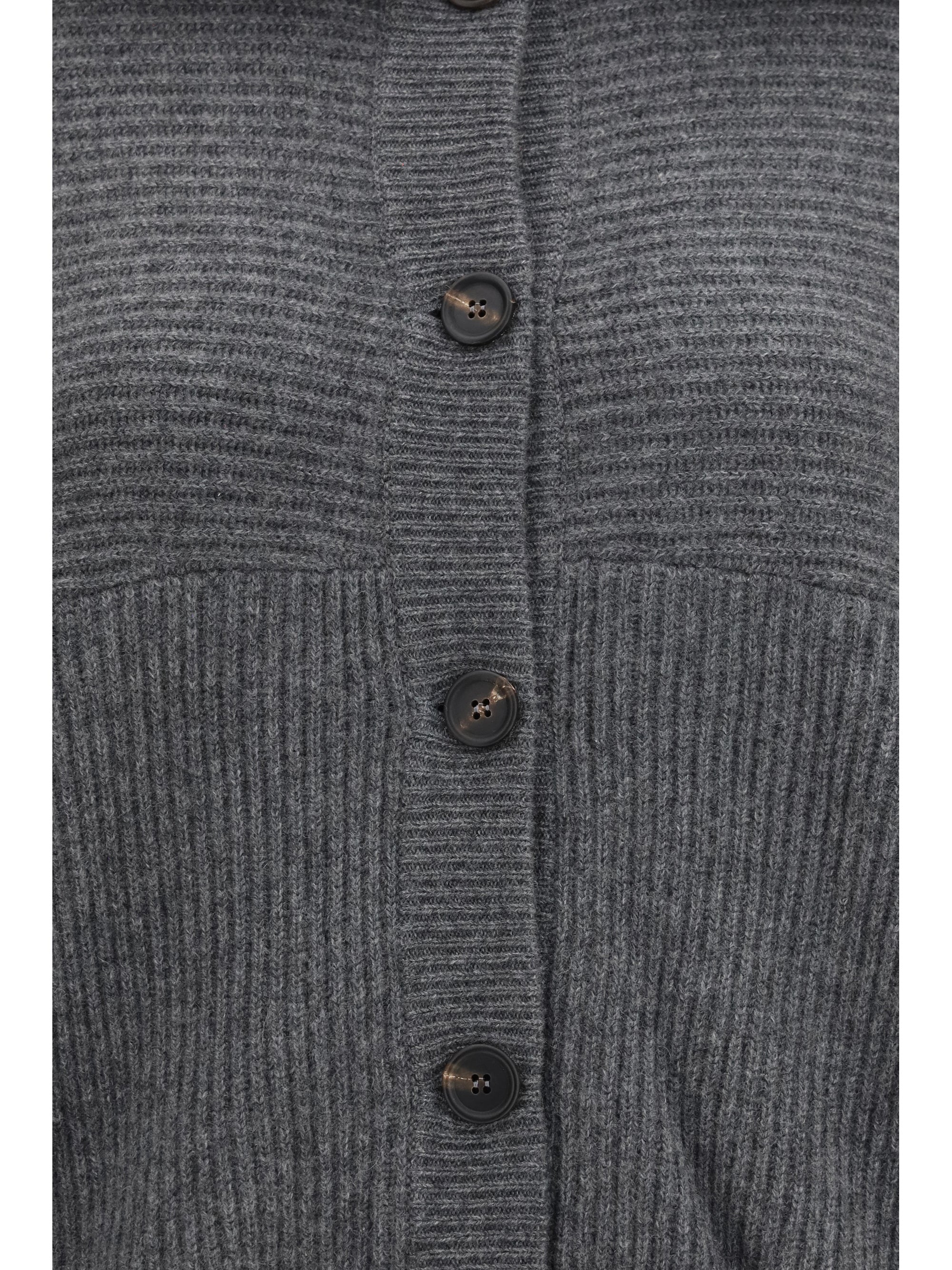 high neck cashmere cardigan