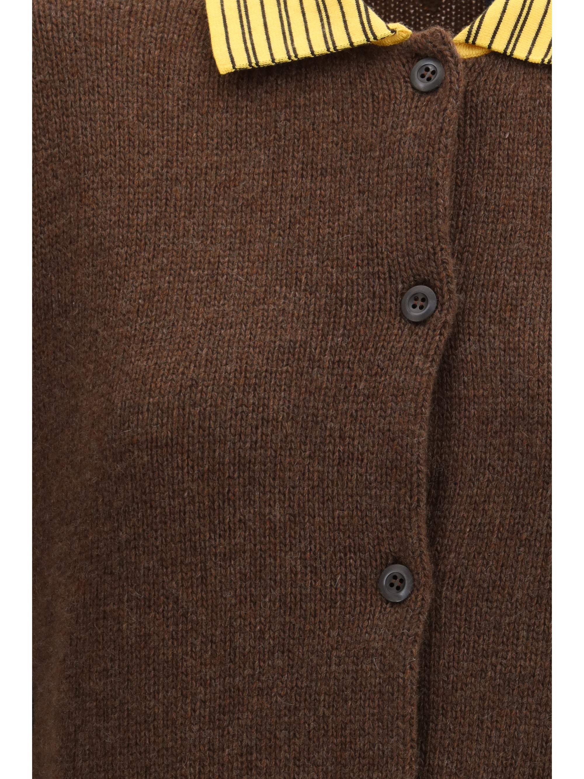 sweater with a classic collar and front button fastening