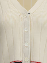 THOM BROWNE 38 ladder full needle rib stitch v neck car
