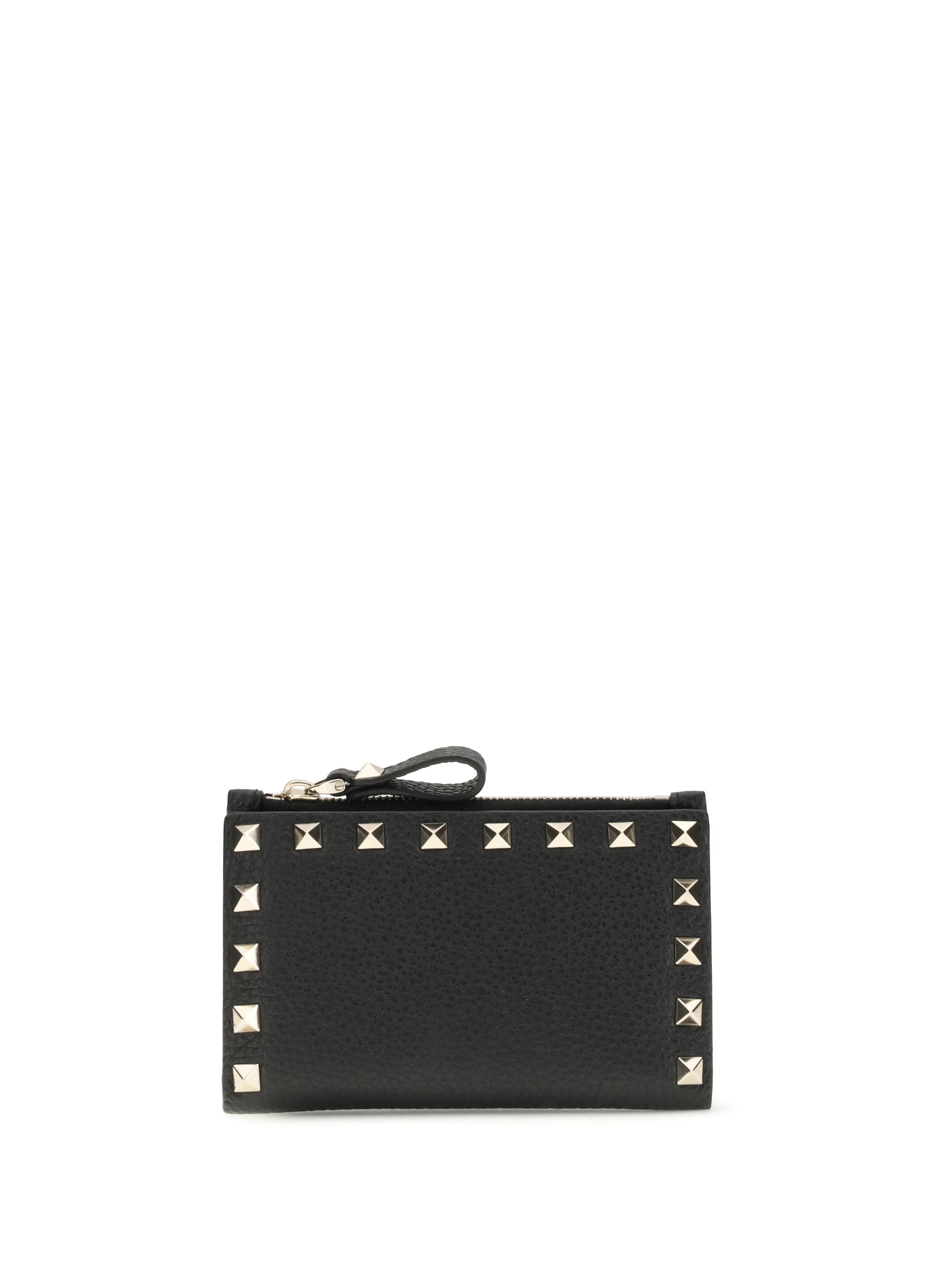 rockstud zip card holder