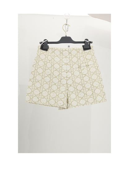 DIOR 36 short/jupe db-tweed cannage or